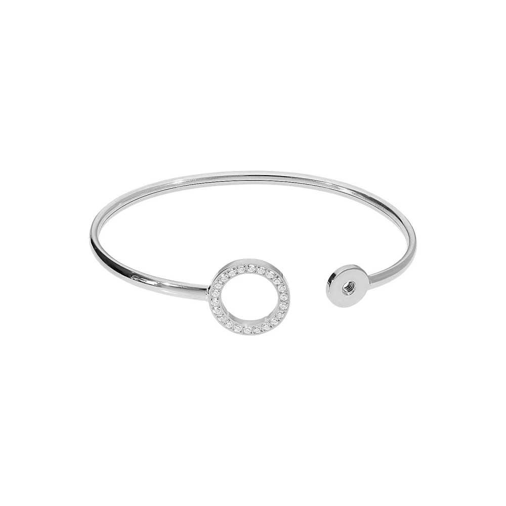 Pulseira QUDO bangle CASSINE prateada