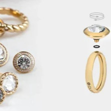 Anel QUDO BASIC dourado