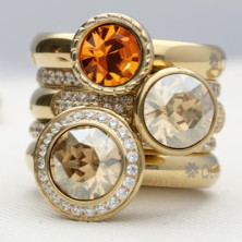 Anel QUDO Punto dourado