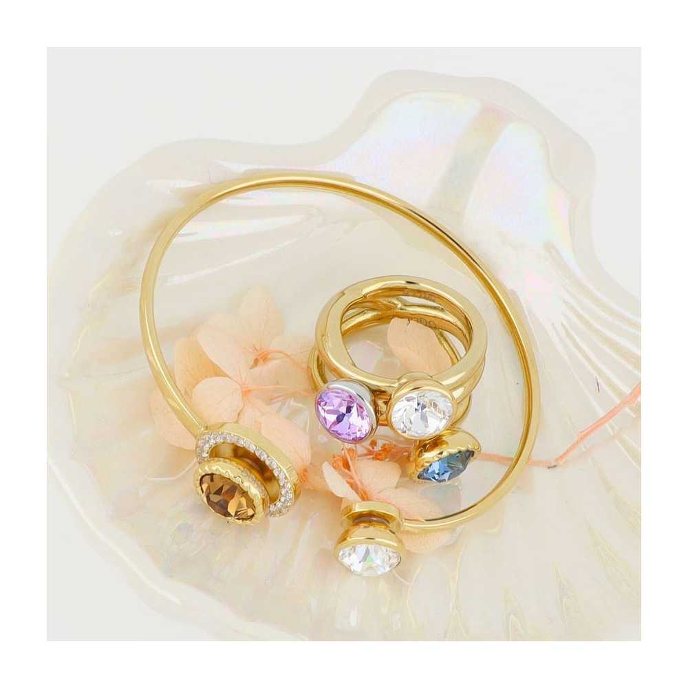 Pulseira QUDO bangle CASSINE dourada
