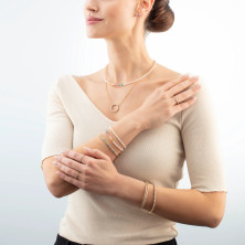 Pulseira dourada com cristais Coeur De Lion