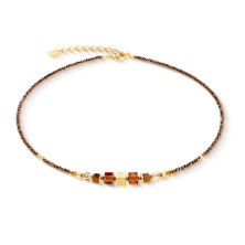 Wave Cube Flow Coeur Lion Necklace