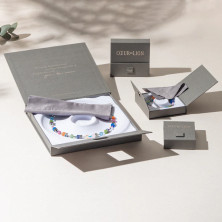 Brincos GeoCUBE® em platina Coeur de Lion