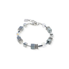 Pulseira GeoCUBE® em platina Coeur de Lion