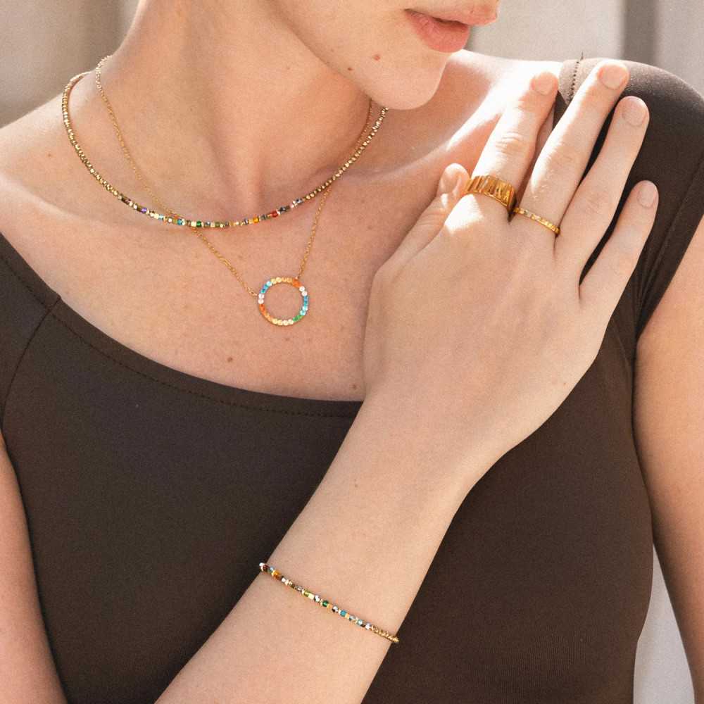 Gold Rainbow Coeur Lion Necklace