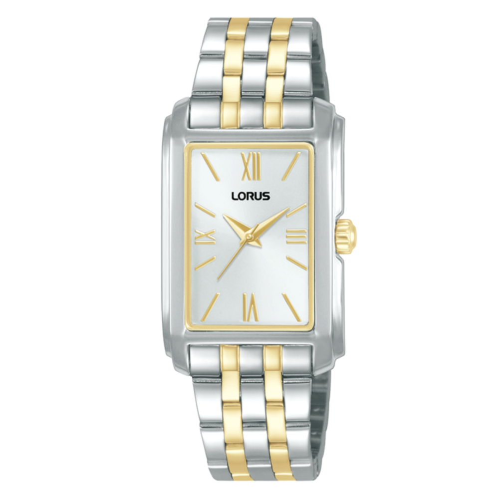 Relógio Ladies Classic Retangular Bicolor