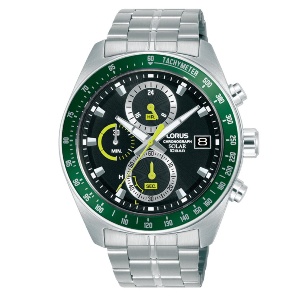 Man Cronógrafo 43mm Mostrador Verde LORUS
