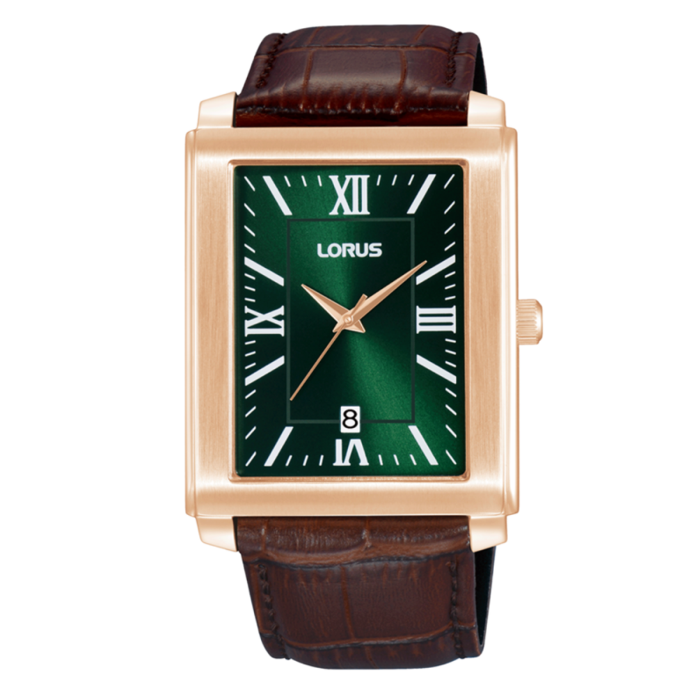 Man Classic Rectangular Rom. Verde-Cast.