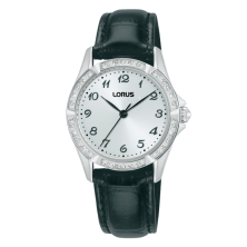 Ladies Classic Cristais Prat. Pele Preta
