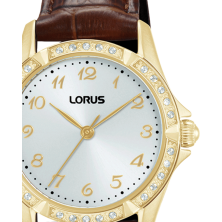 Ladies Classic Cristais Dour. Pele Cast.