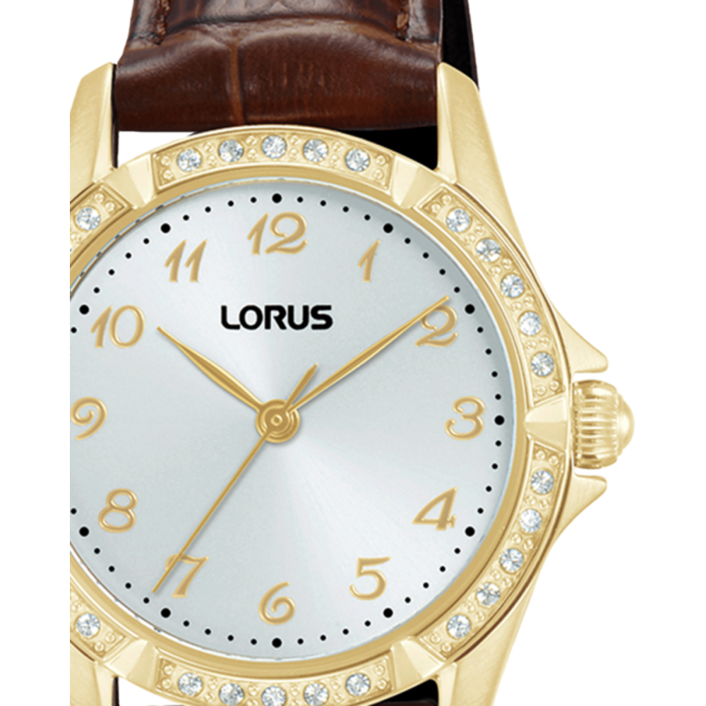 Ladies Classic Cristais Dour. Pele Cast.