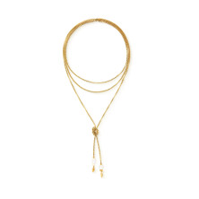 Colar Serene Knot Chain dourado