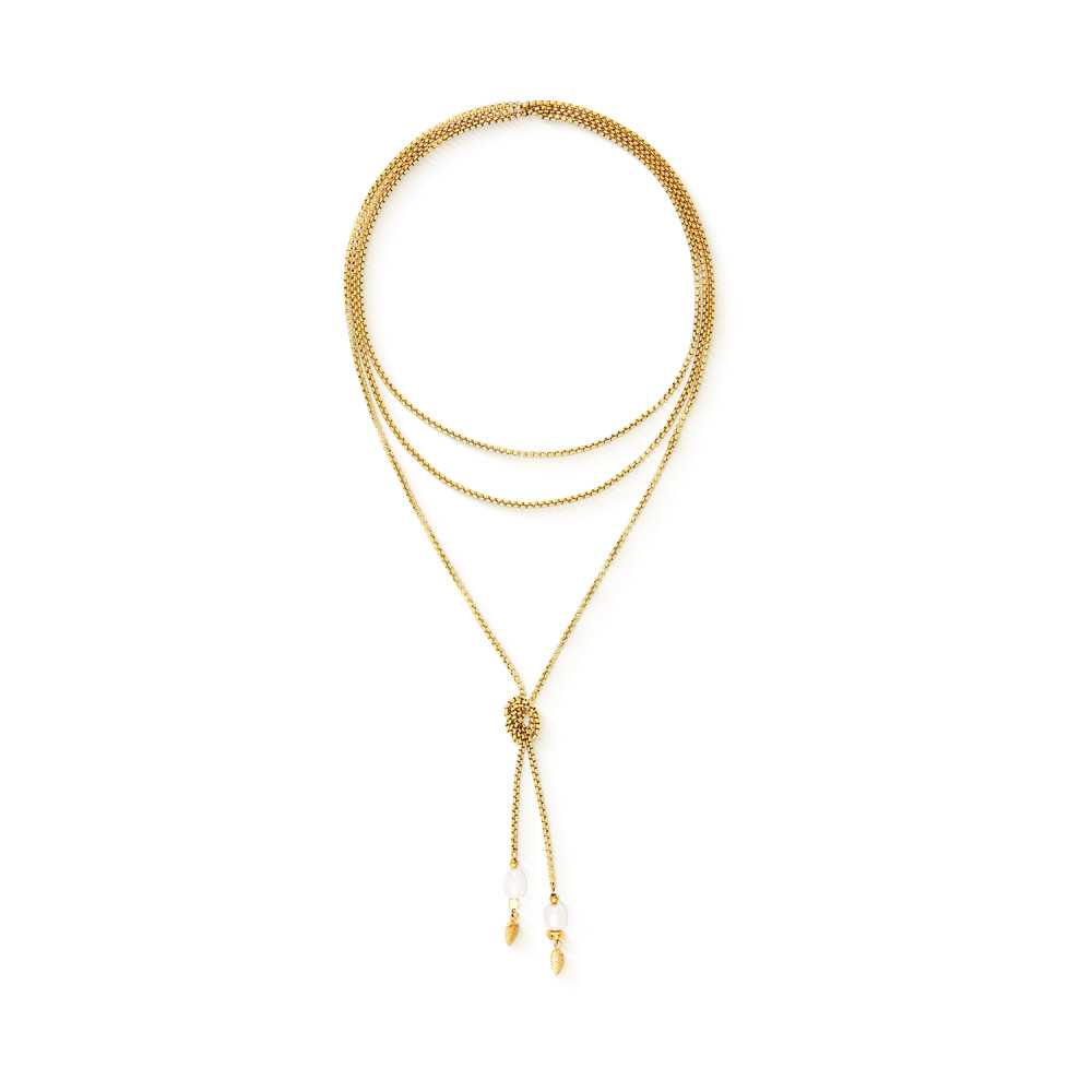 Colar Serene Knot Chain dourado