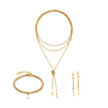 Colar Serene Knot Chain dourado