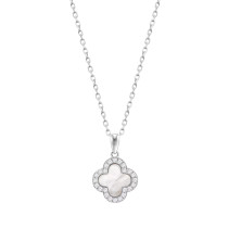 Colar flor Lotus Silver Trendy