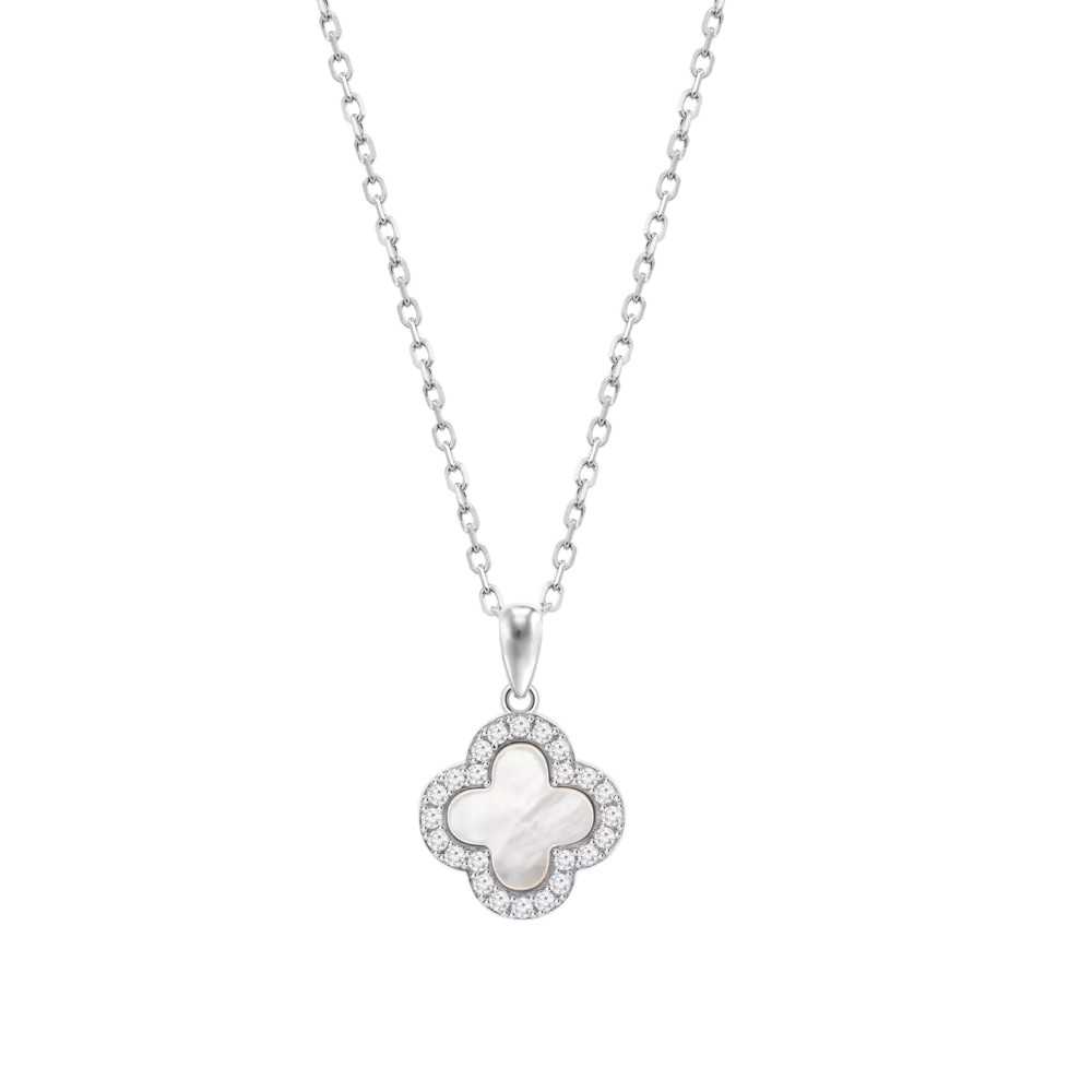 Colar flor Lotus Silver Trendy
