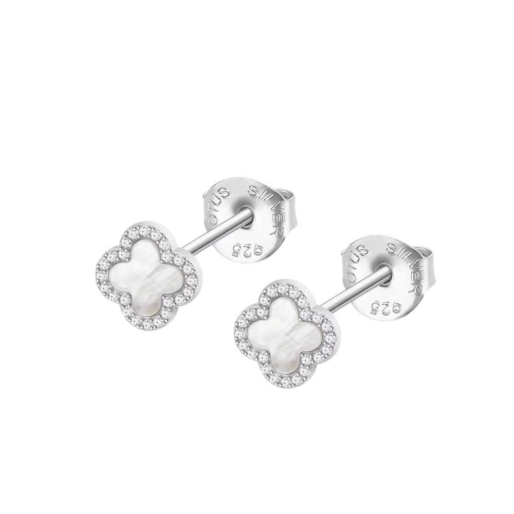 Brincos flor Lotus Silver Trendy