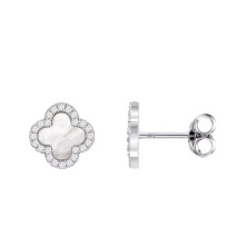 Brincos flor Lotus Silver Trendy
