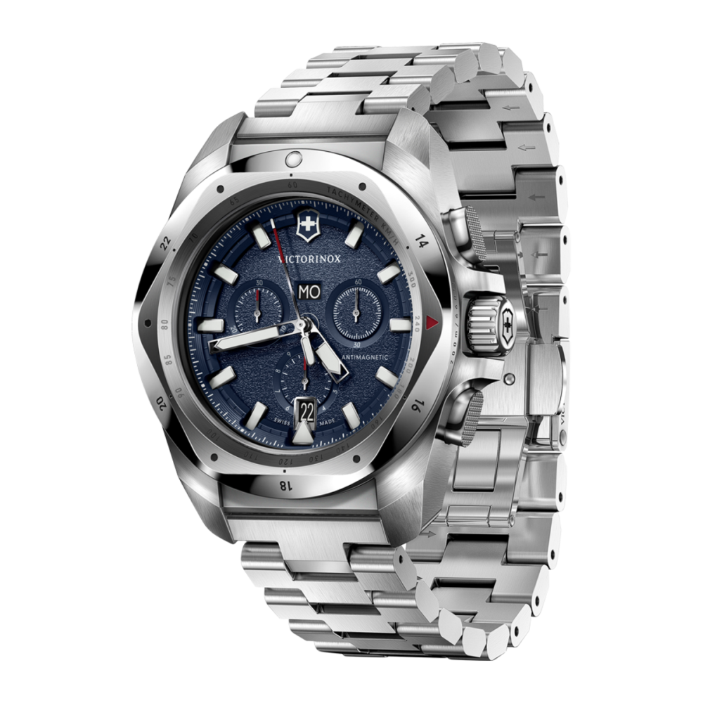 RELÓGIO INOX CHRONO BLUE DIAL, ARMYS