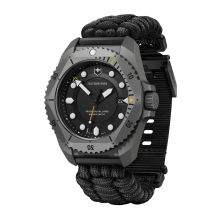 RELÓGIO DIVE PRO TITANIUM BLACK DIAL & PARACORD