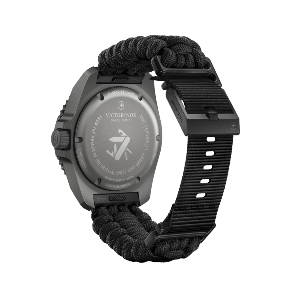 RELÓGIO DIVE PRO TITANIUM BLACK DIAL & PARACORD