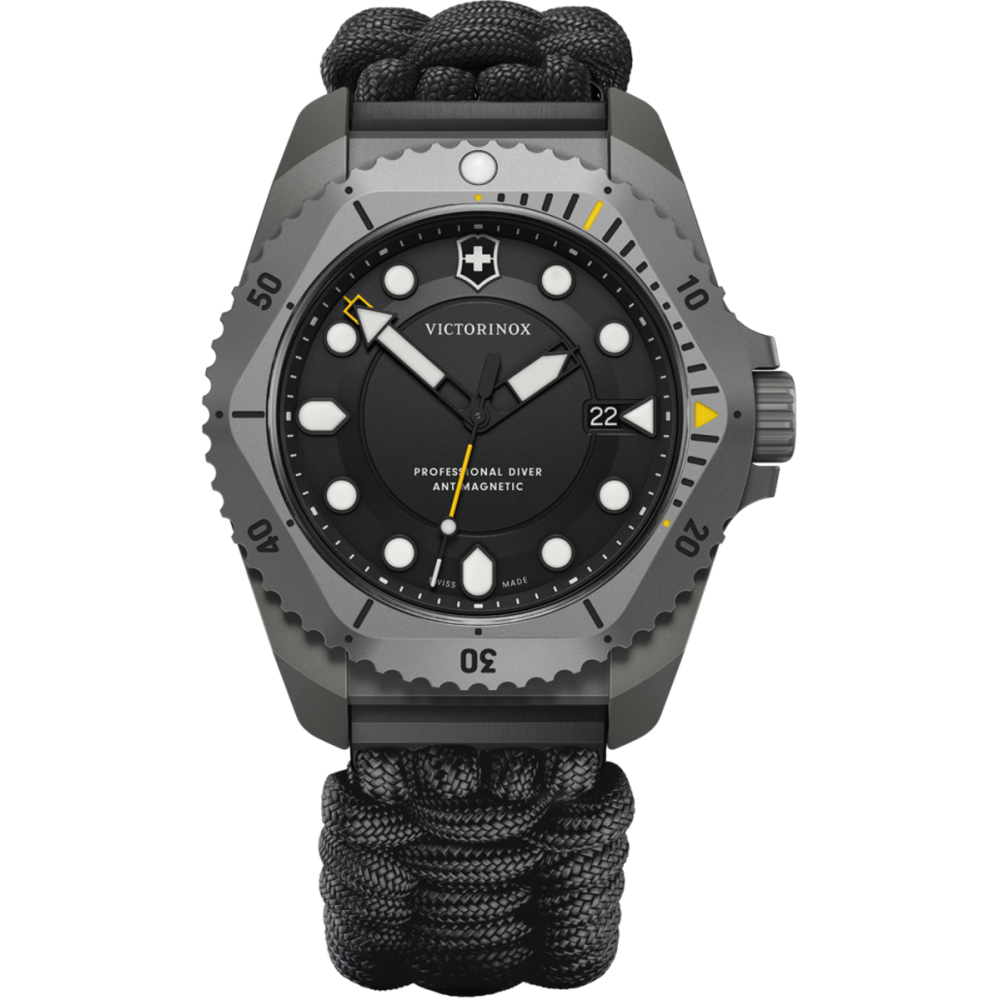 RELÓGIO DIVE PRO TITANIUM BLACK DIAL & PARACORD