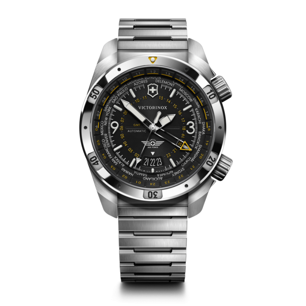 RELÓGIO AIR PRO AUTOMATIC BLACK DIAL SILVER BRAZ