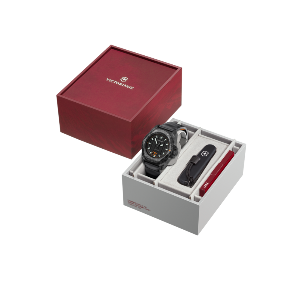 RELÓGIO INOX GENT AUTO CARBON, BLACK DIAL&RUBBE