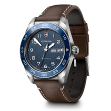 RELÓGIO SWISS ARMY SS BLUE DIAL, BROWN STRAP