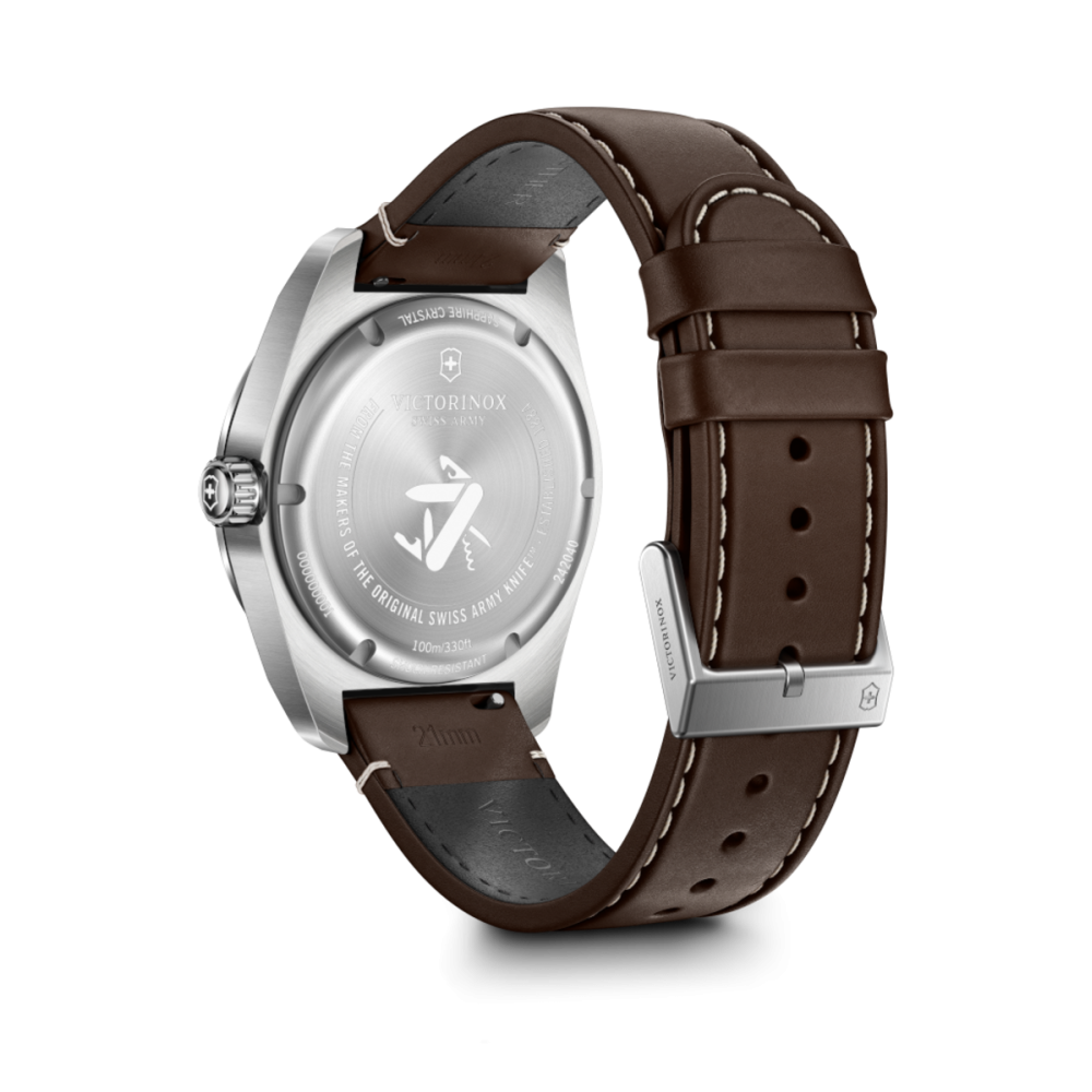 RELÓGIO SWISS ARMY SS BLUE DIAL, BROWN STRAP