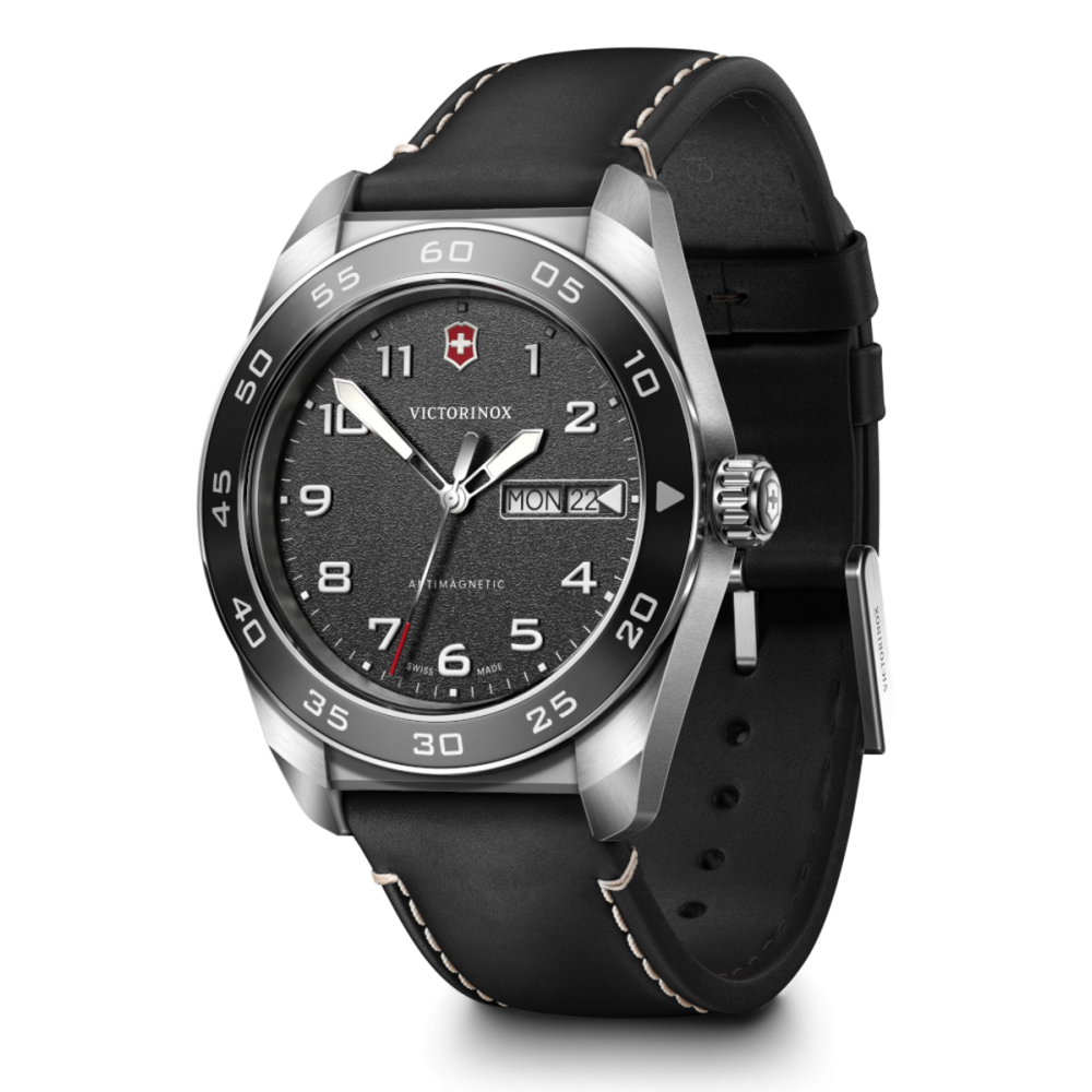 RELÓGIO SWISS ARMY SS BLACK DIAL, BLACK STRAP