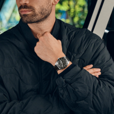 RELÓGIO SWISS ARMY SS BLACK DIAL, BLACK STRAP