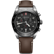 RELÓGIO SWISS ARMY CHRONO SS, BLACK DIAL, BROWN