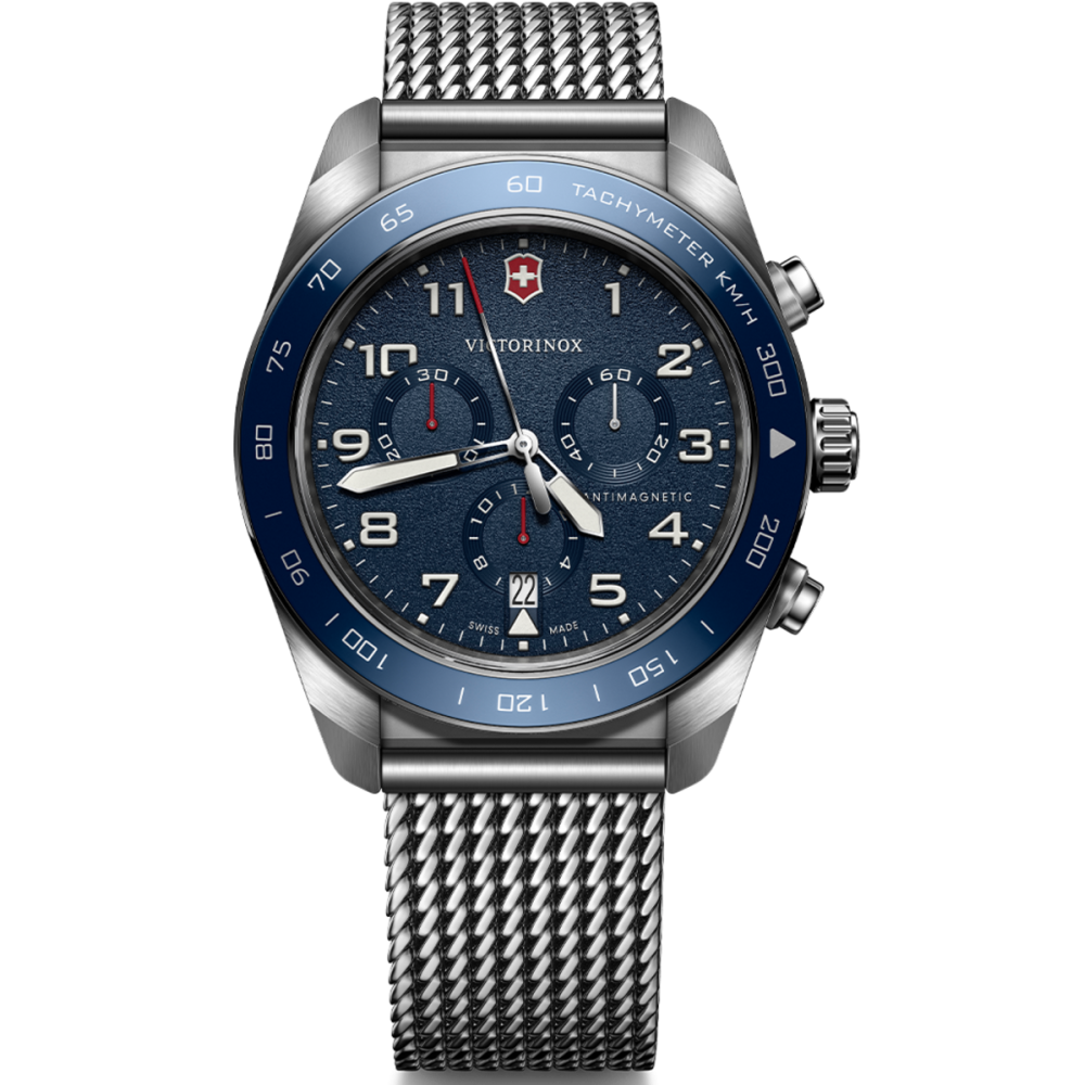 RELÓGIO SWISS ARMY CHRONO SS, BLUE DIAL, MESH