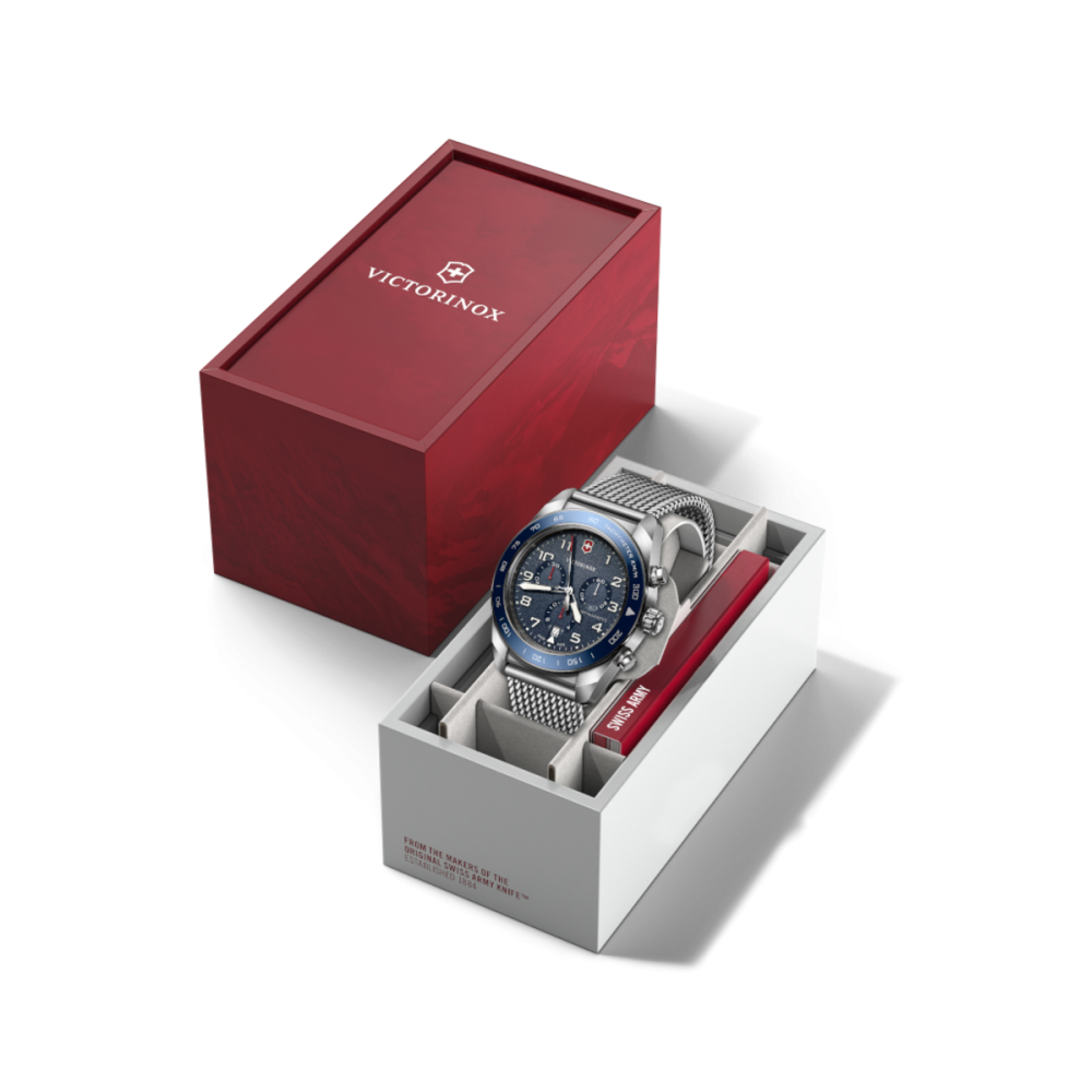 RELÓGIO SWISS ARMY CHRONO SS, BLUE DIAL, MESH