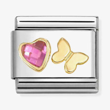 Link Nomination Coração Rosa com Borboleta