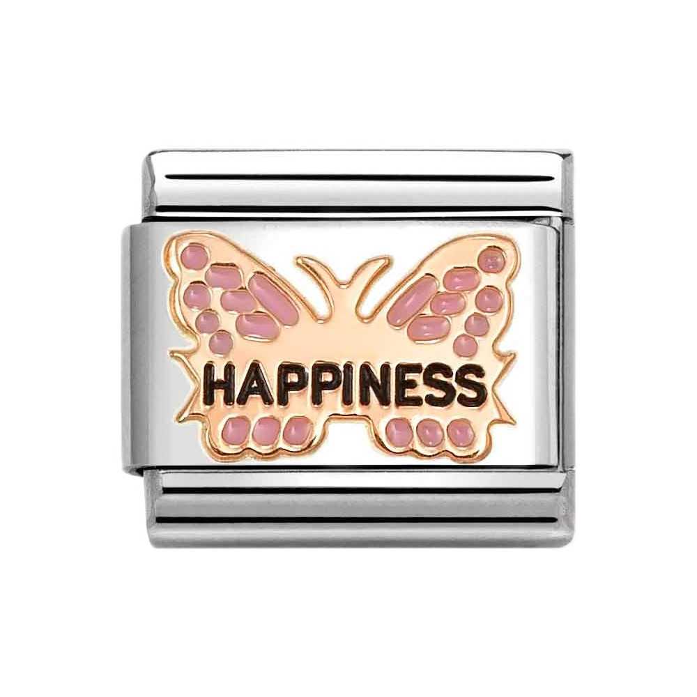 Link Nomination Borboleta Rosa HAPPINESS