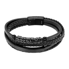 Pulseira Lotus Style Men In Black de aço inoxidável