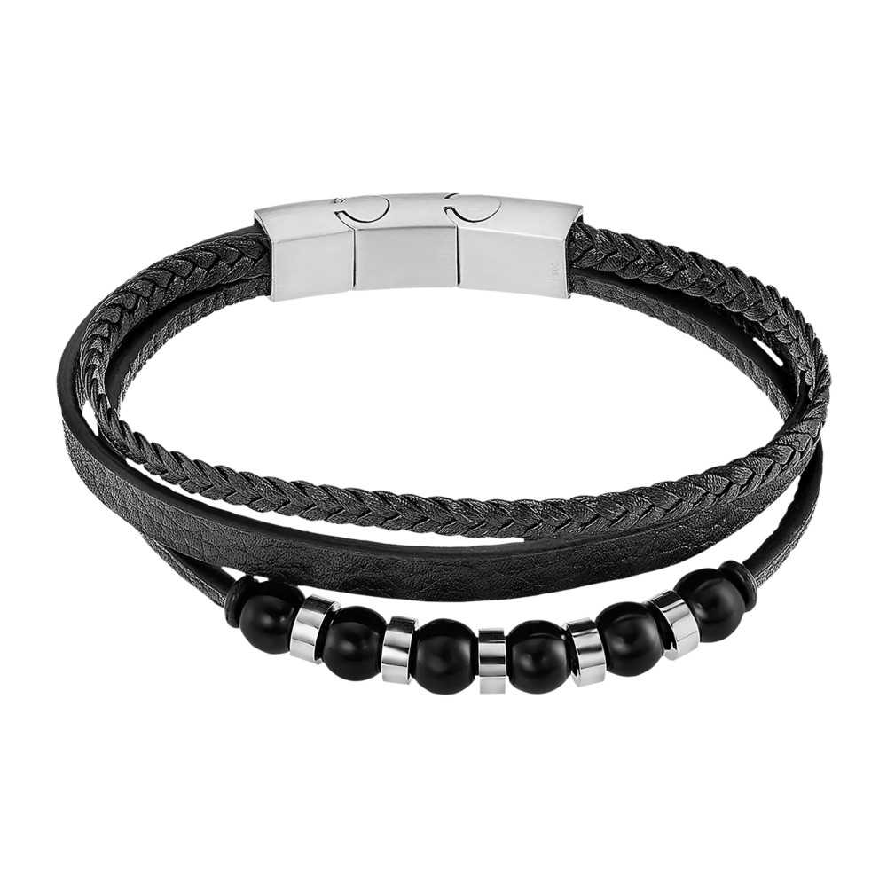 Pulseira Lotus Style Men In Black de aço inoxidável