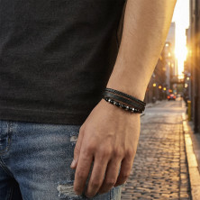 Pulseira Lotus Style Men In Black de aço inoxidável