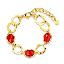 Pulseira Pedras Vermelhas CO88