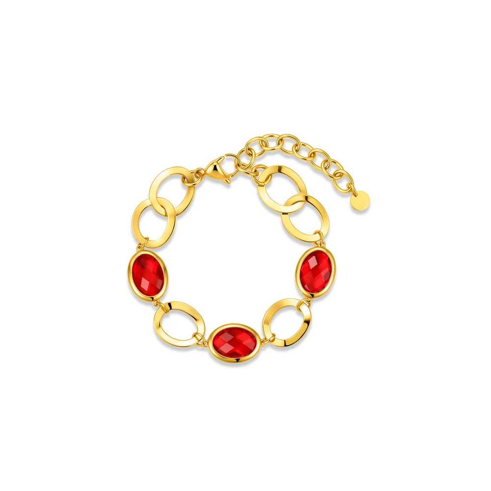 Pulseira Pedras Vermelhas CO88