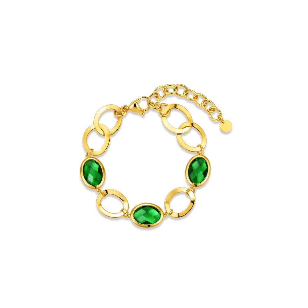 Pulseira Pedras Verdes CO88