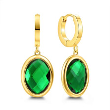 Brincos Pedra Verde CO88