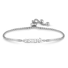 Pulseira Milleluci Sister em Prata e Zircônias