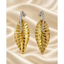 Brincos Folha Ouro 19.2KL Louie