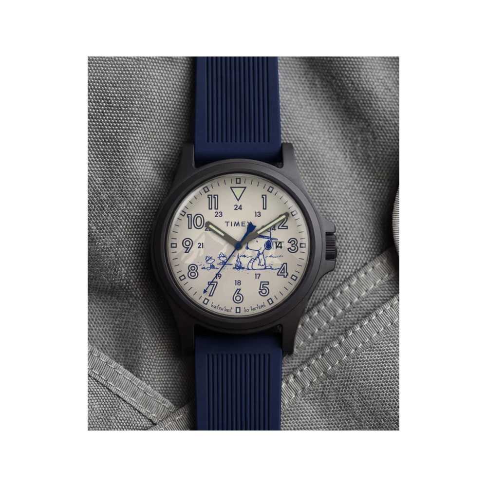 Relógio Peanuts x Timex Expedition Acadia / Azul