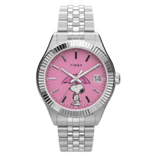 Relógio Peanuts x Timex Legacy Snoopy com pulseira de aço inoxidável