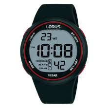 Relógio Lorus Sport Man - Preto-Vermelho
