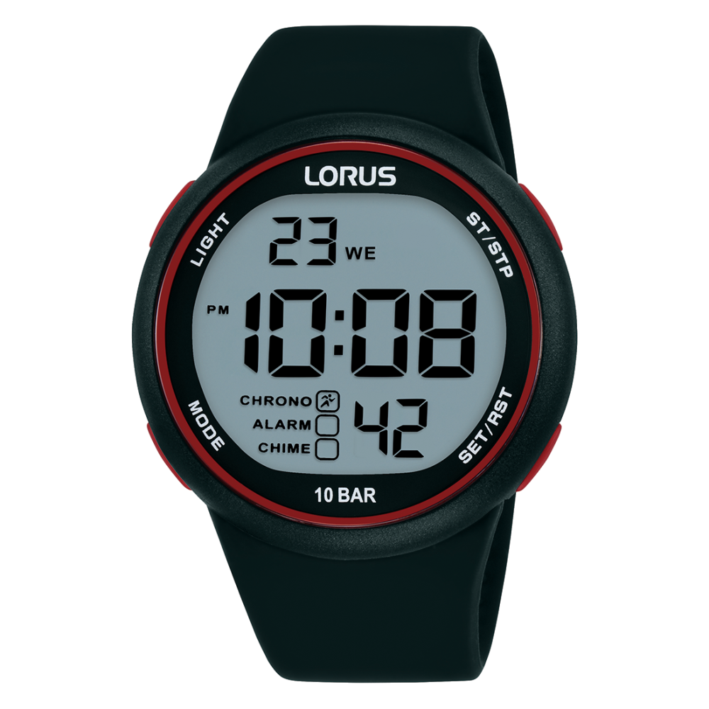 Relógio Lorus Sport Man - Preto-Vermelho